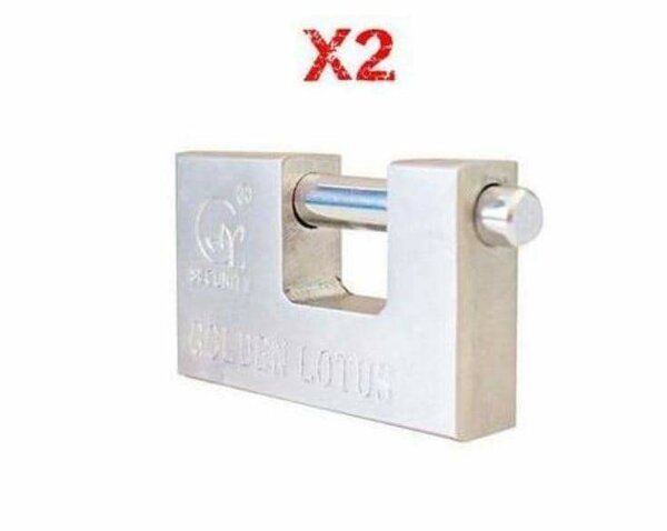 Lot De 2 Cadenas Acier Inoxydable De Haute Sécurité - 100 mm
