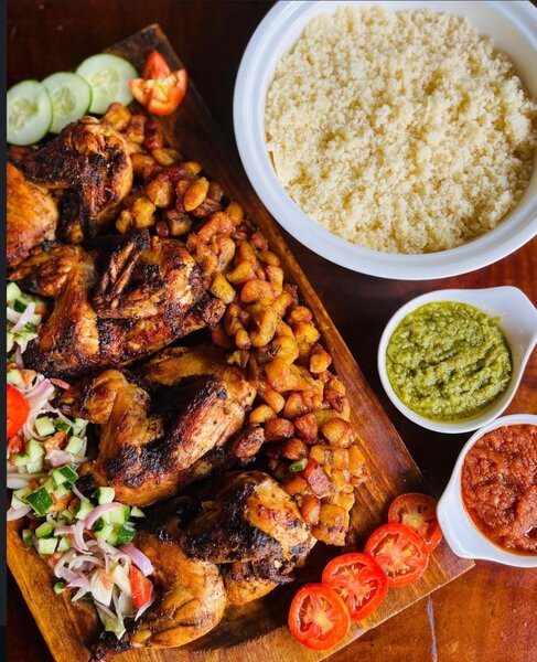 Poulet grille/sauté avec attie