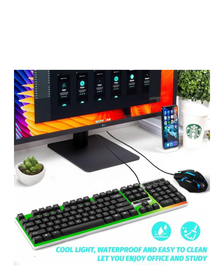 Ensemble clavier et souris RGB