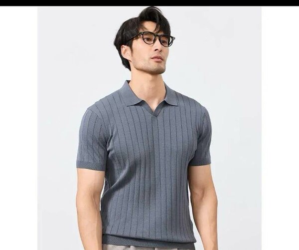 Polo homme élégant tricoté