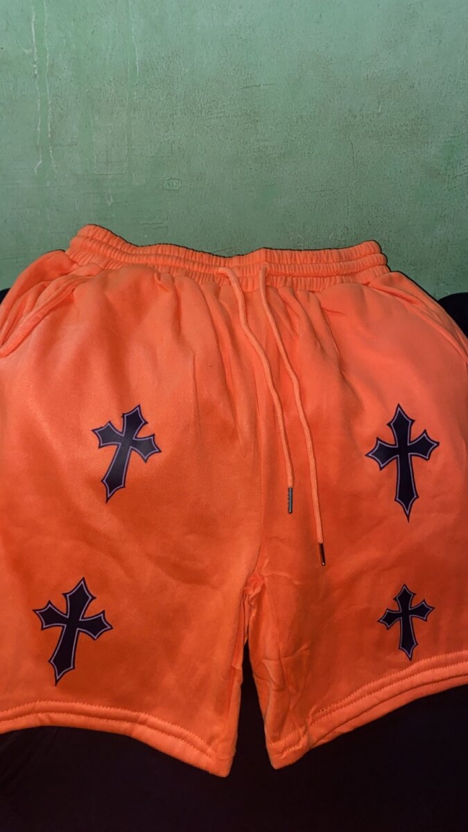 Shorts en coton avec croix