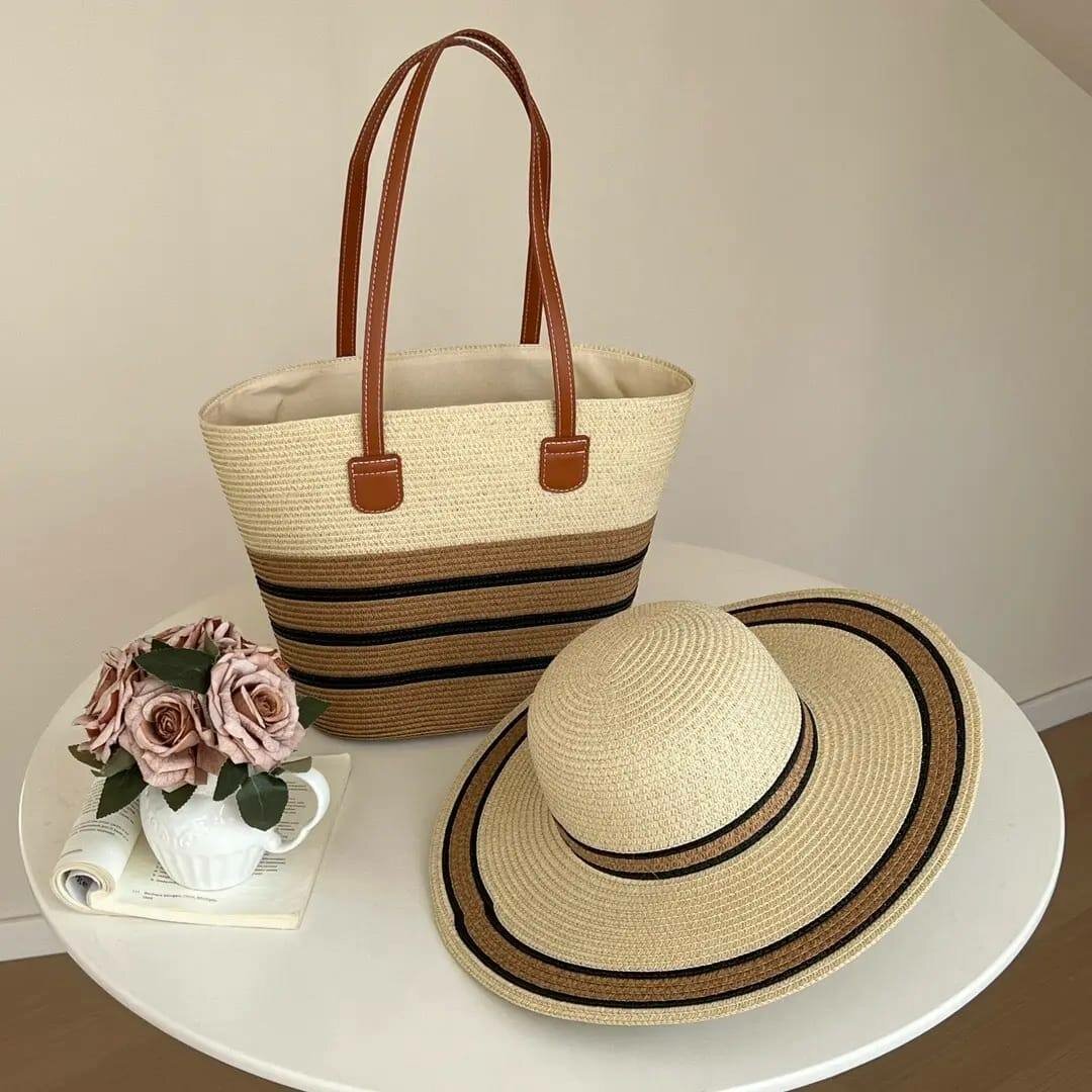 Sac à main et chapeau d'été