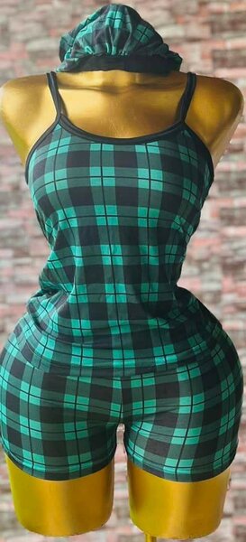 Pyjamas d été femme à carreaux