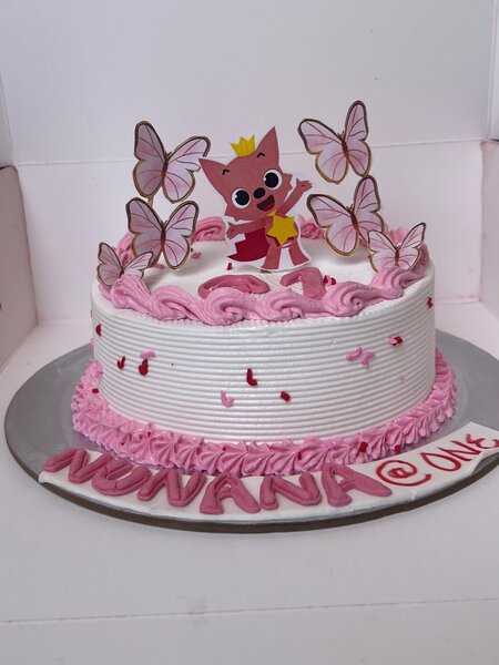 Single layer birthday cake