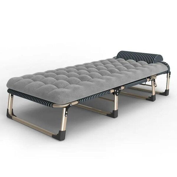 Lit simple pliant avec matelas souple,