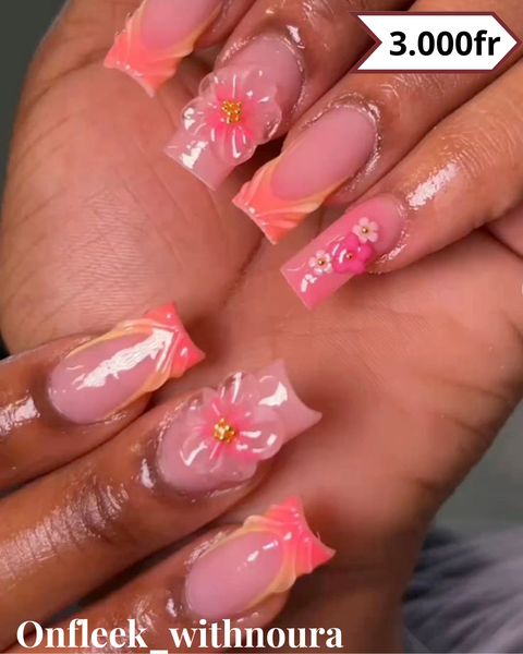 Press on nails Fantaisie 3D