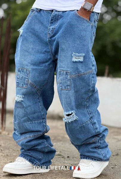 Jean baggy homme déchiré