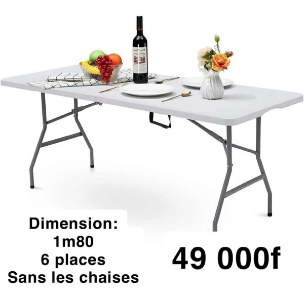 Table pliante portable 180cm