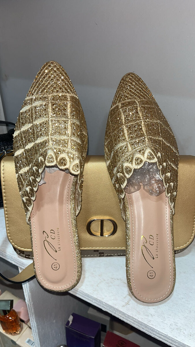 Chics Mules Pailletées Éclatantes