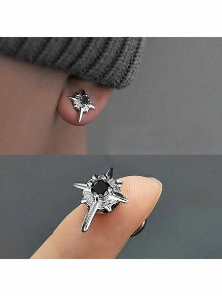 Boucles d'oreilles étoile en argent