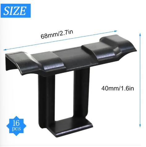 10 Pcs Clamp Solar Mount Clip Solar Panel Water Drain Mount Plastic 40 MM