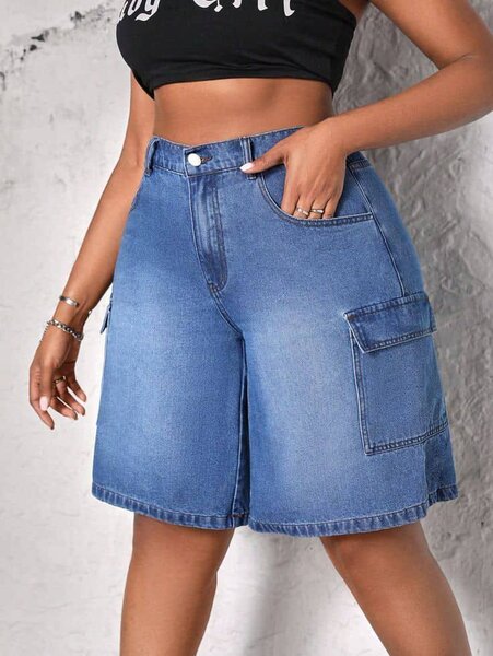 Short en denim vintage femme