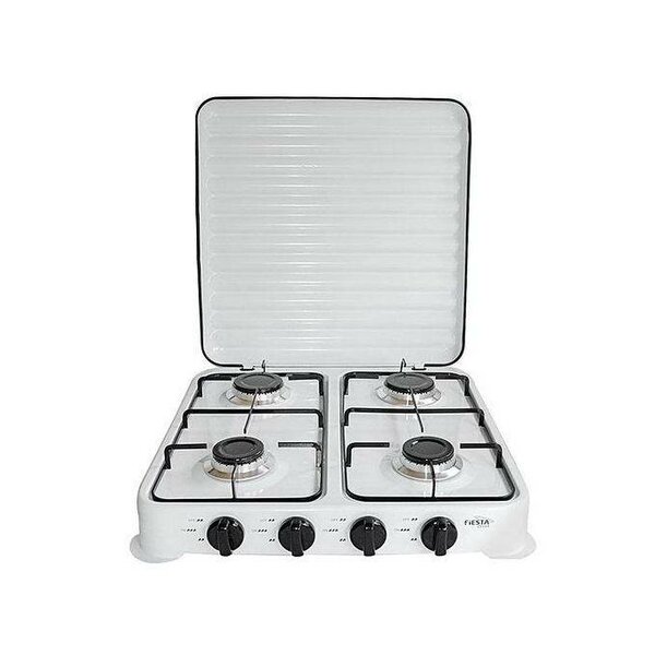 Campus Cuisinière De Table 4 Feux Avec Couvercle Strié En In