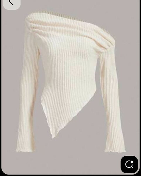 Top asymétrique tricot