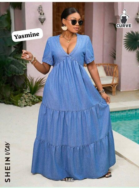 Robe Maxi Bleu Décontractée