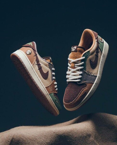 Sneakers en toile multicolore