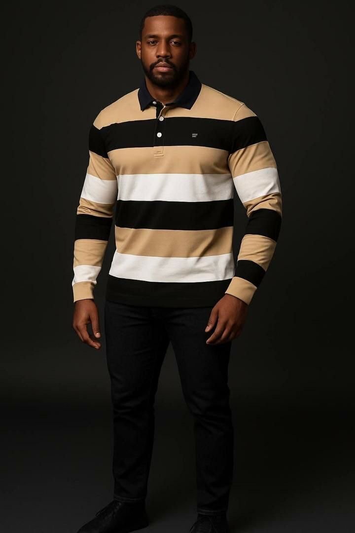 Polo rayé pour hommes élégants