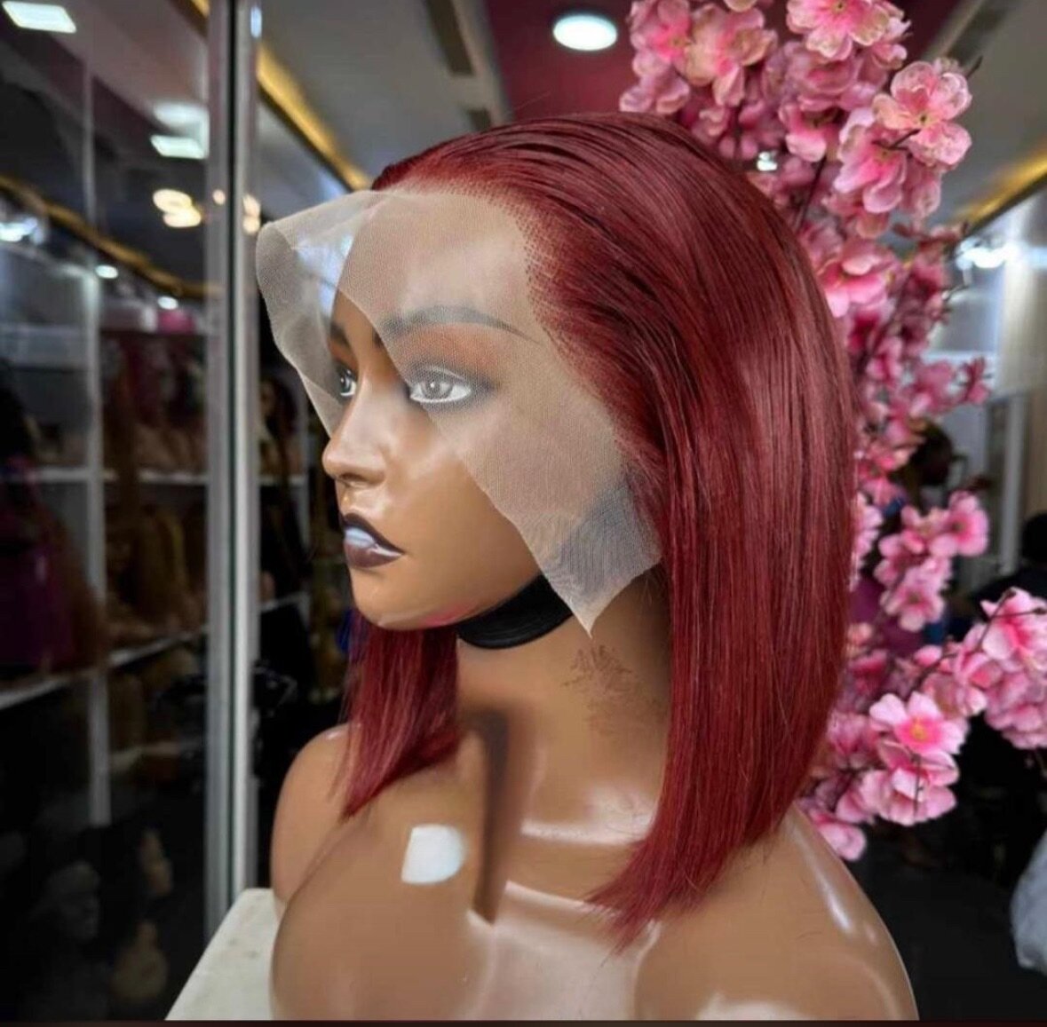 Perruque synthétique colorée