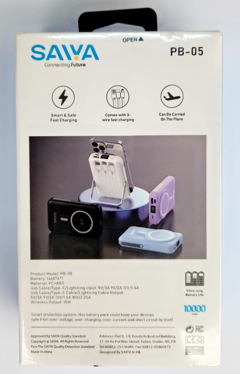 Power Bank 10000mAh 15W SAWA