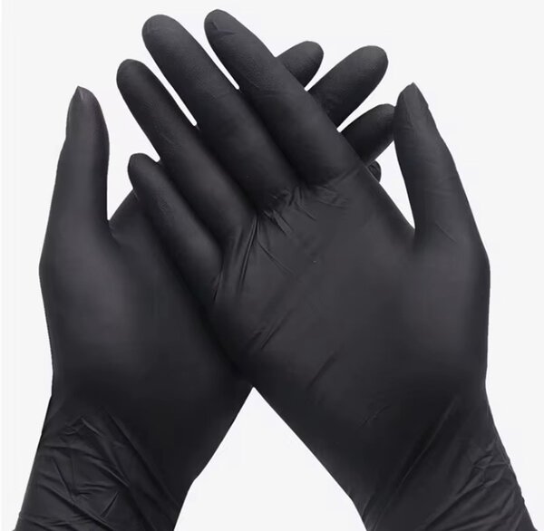 Gants noirs de cuisine