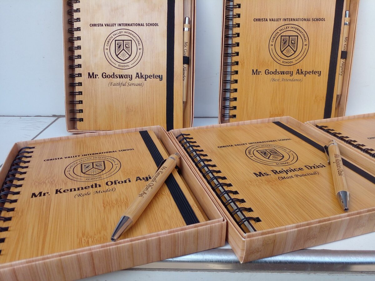 Customised Bamboo Diary & Pen