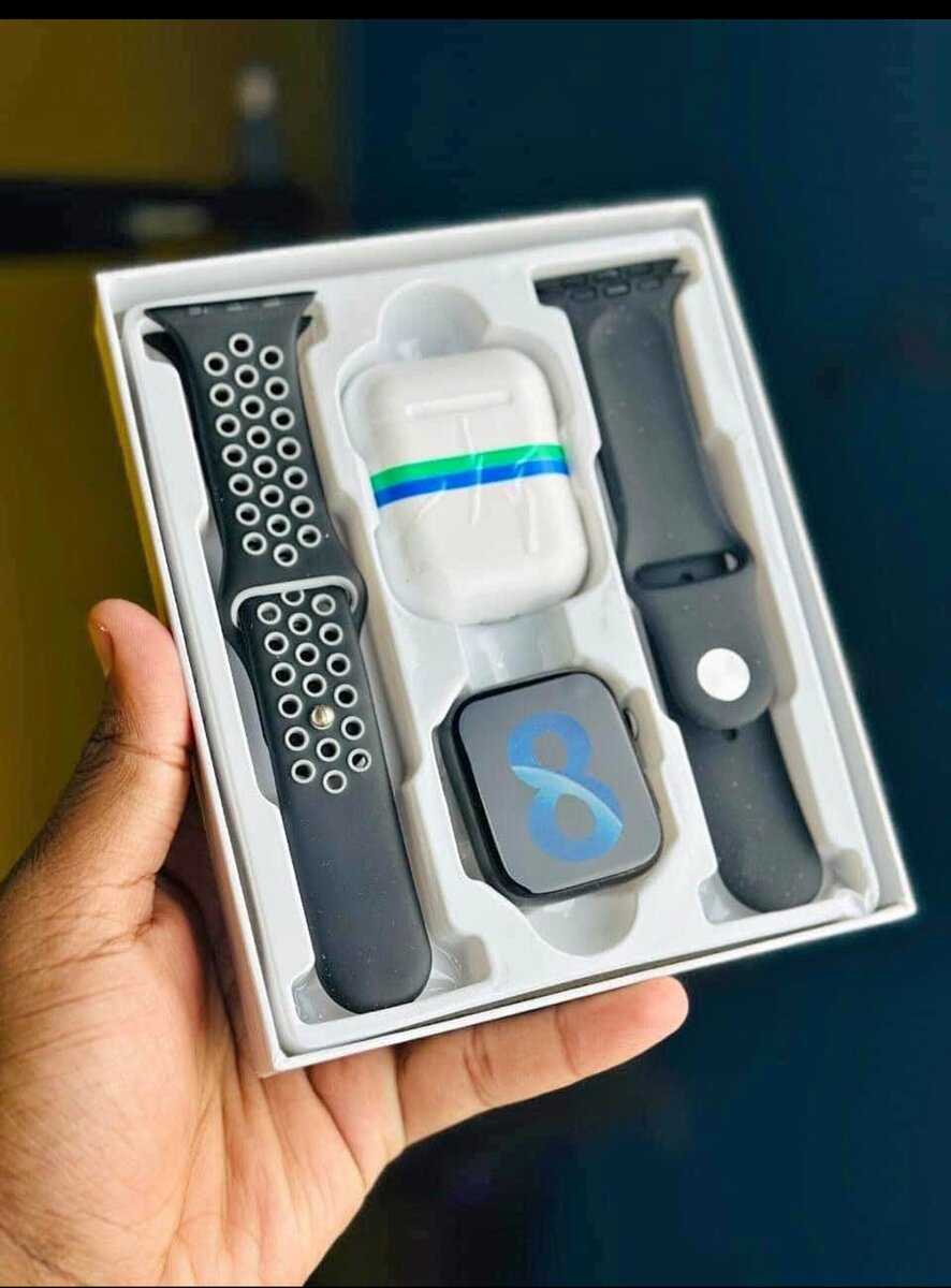 Montre connectée accompagné d’écouteurs sans fil