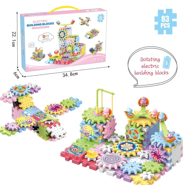 Blocs de construction éducatifs motorisés pour enfants