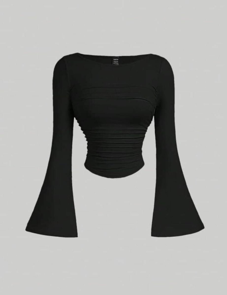 Top court à manches évasées