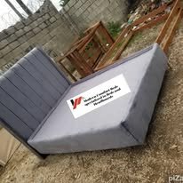 custom made bed with a high base