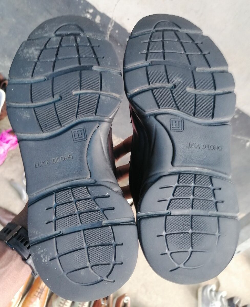 Baskets en cuir marron homme