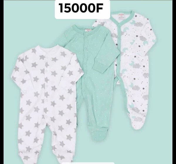 Pyjamas bébé en coton (3 pièces)