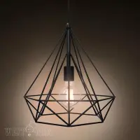Diamond Cage Hanging Light Ceiling in Metal