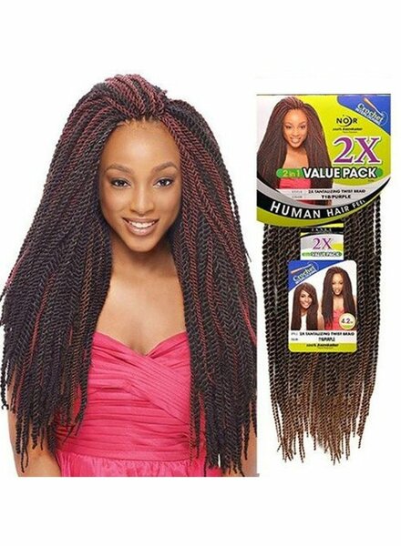2PCS 18-INCH TWIST BRAIDS HAIR EXTENSIONS -