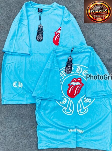 T-shirt bleu imprimé tendance