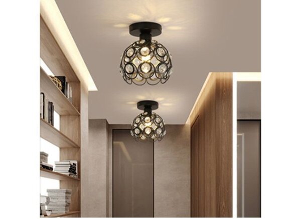 Plafonnier en cristal E27 LED au design moderne et créatif,