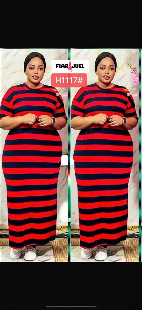 Robe en tricot rayée élégante