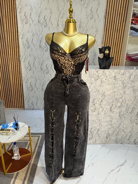 Jeans taille haute top shein