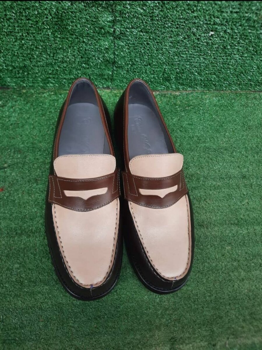 Mocassins élégants en cuir marron