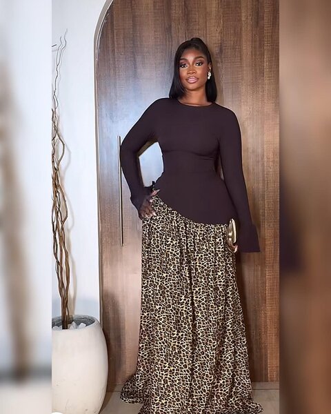 Robe élégante léopard femme