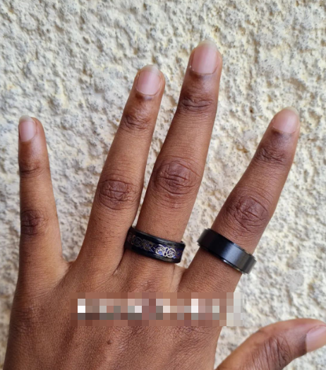 bagues pour hommes en noir