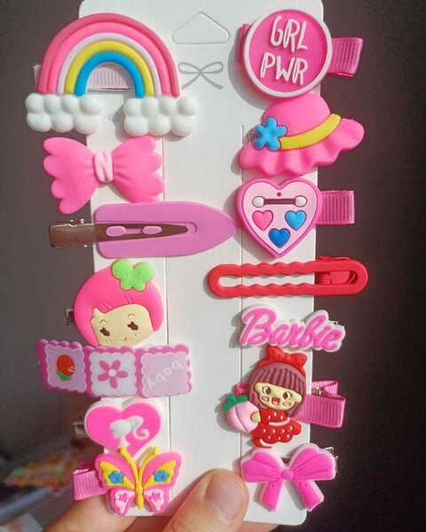 Pinces à cheveux fille colorées