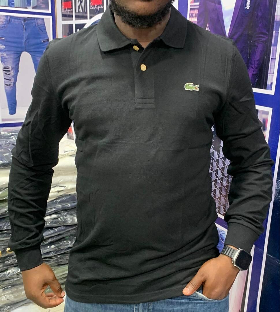 Polo homme manches longues