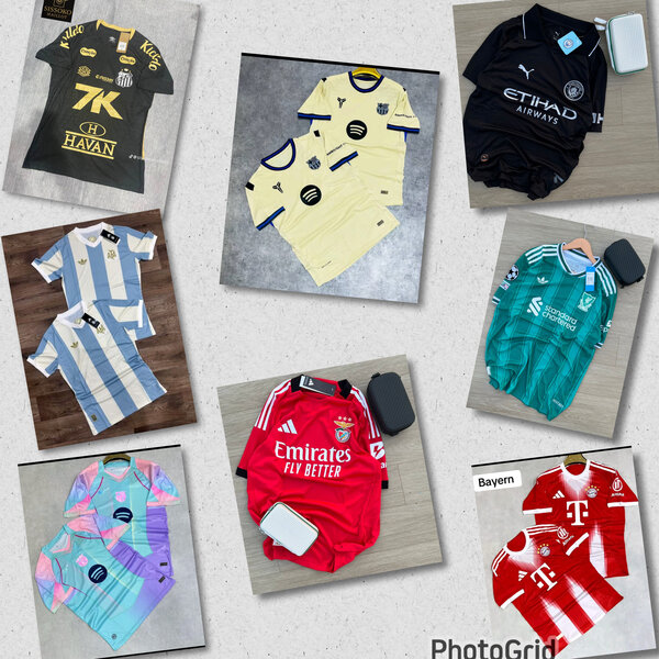 Maillots de football variés