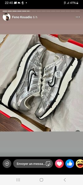 Baskets argentées tendance