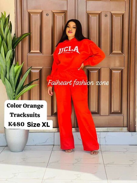 Women's Orange Tracksuit  Size XL
