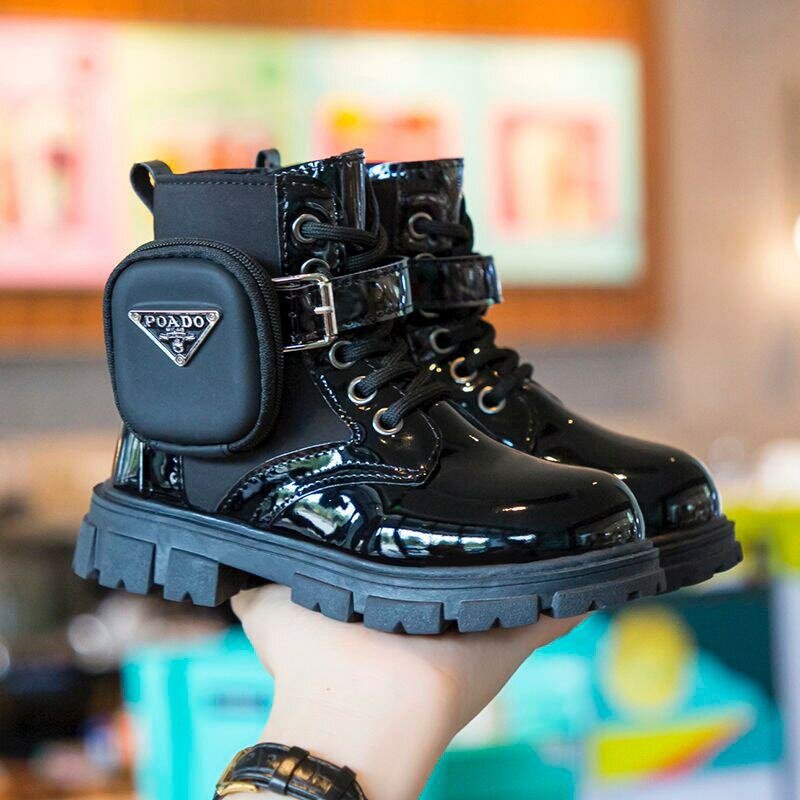 Kids Unisex Kids Boots Fashion Patent Leather Gi