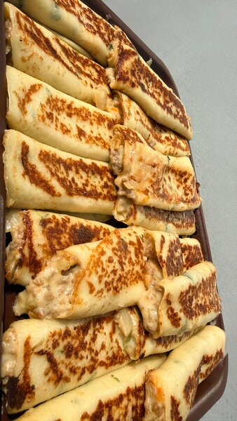 Crêpes fourrées à la viande