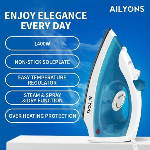 Ailyons 3 in 1 steam, spray and dry functional iron