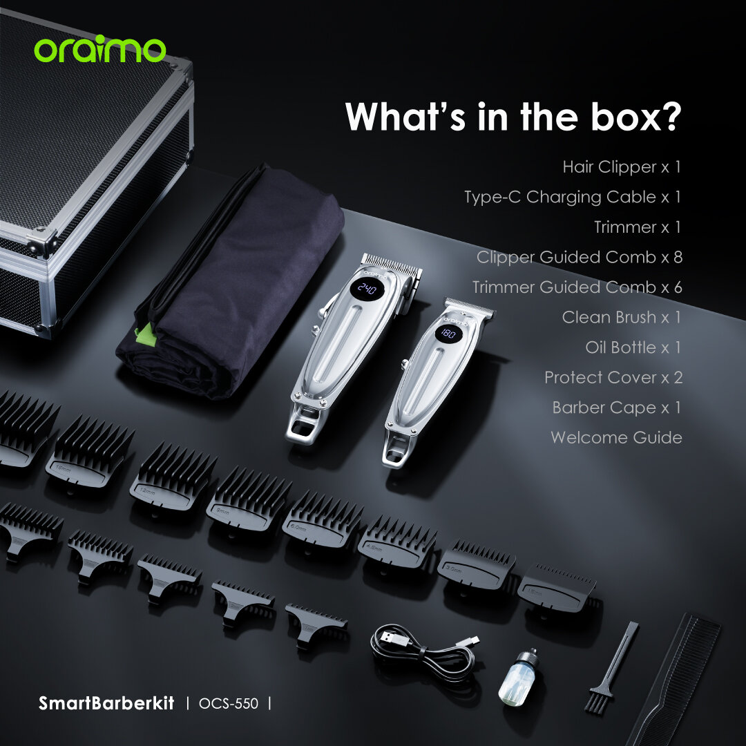 ORAIMO SMART BARBER KIT SUPER POWERFUL MOTOR