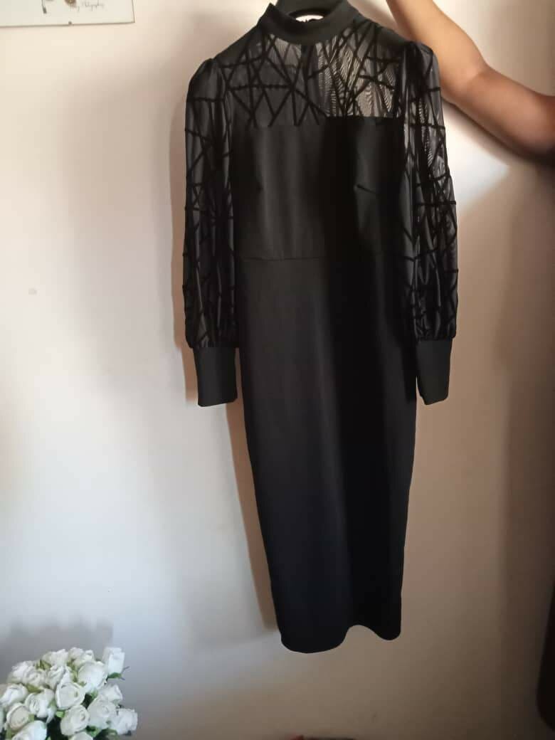 Shein contrast mesh bodycon dress